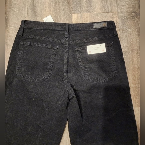 *NWT* Adriano Goldschmied The Isabelle High Rise Straight Crop Black Corduroy - Picture 7 of 7